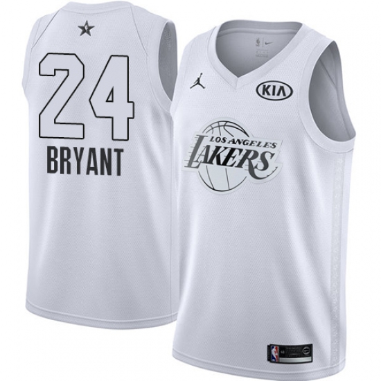 Youth Nike Los Angeles Lakers 24 Kobe Bryant Swingman White 2018 All-Star Game NBA Jersey