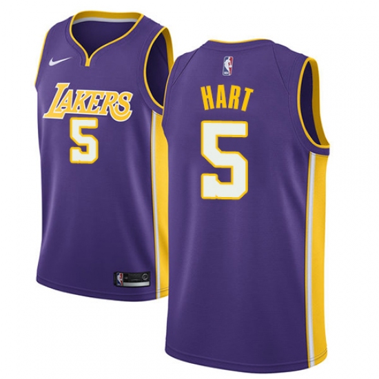 Youth Nike Los Angeles Lakers 5 Josh Hart Swingman Purple NBA Jersey - Statement Edition