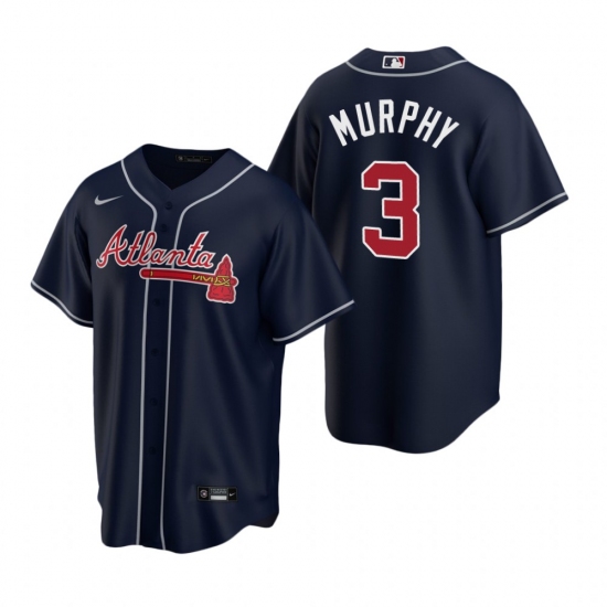 Men's Nike Atlanta Braves 3 Dale Murphy Navy Alternate Stitched Baseball Jersey