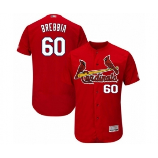 Men's St. Louis Cardinals 60 John Brebbia Red Alternate Flex Base Authentic Collection Baseball Player Jersey