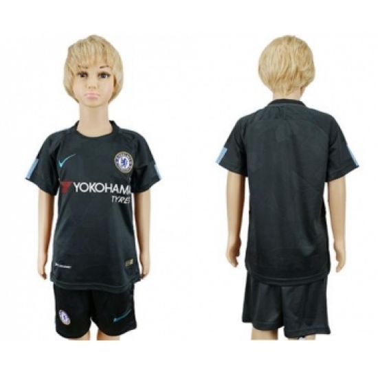 Chelsea Blank Sec Away Kid Soccer Club Jersey