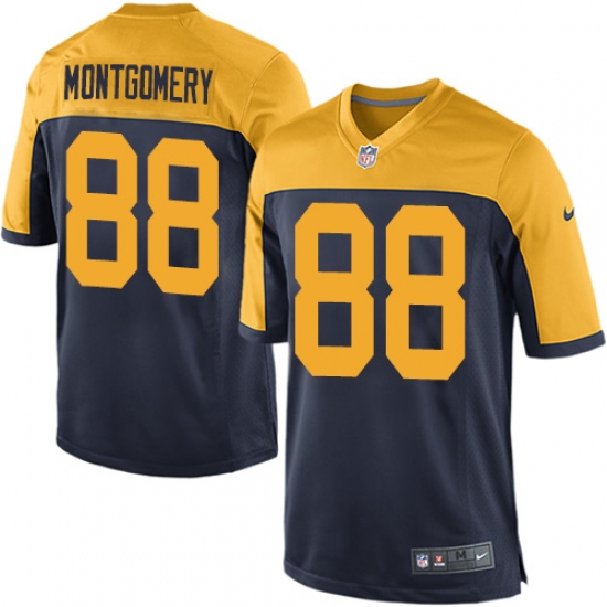 Men's Nike Green Bay Packers 88 Ty Montgomery Game Navy Blue Alternate NFL Jersey