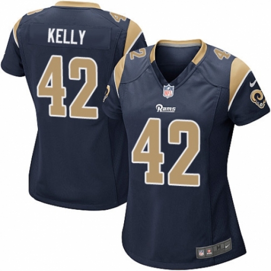 Women's Nike Los Angeles Rams 42 John Kelly Game Navy Blue Team Color NFL Jersey