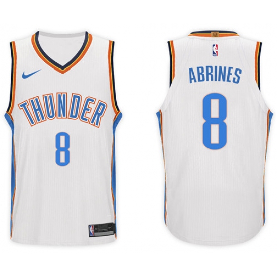 Nike NBA Oklahoma City Thunder 8 Alex Abrines Jersey 2017-18 New Season White Jersey