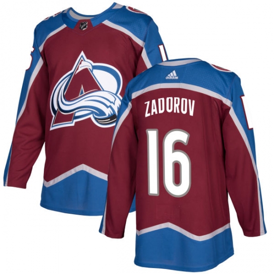 Youth Adidas Colorado Avalanche 16 Nikita Zadorov Premier Burgundy Red Home NHL Jersey