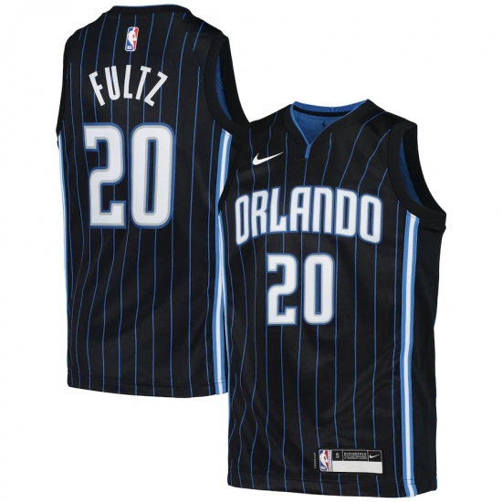 Youth Orlando Magic 20 Markelle Fultz Nike Black 2020-21 Swingman Jersey