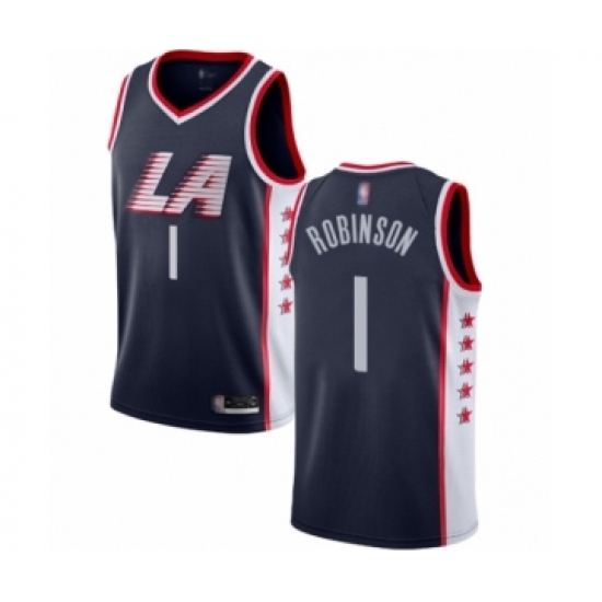 Youth Los Angeles Clippers 1 Jerome Robinson Swingman Navy Blue Basketball Jersey - City Edition