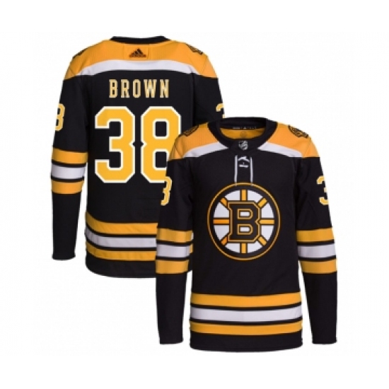 Men's Boston Bruins 38 Patrick Brown Black Stitched Jersey