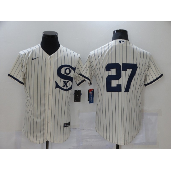 Men's Chicago White Sox 27 Lucas Giolito Cream Elite 2021 Field of Dreams Jersey