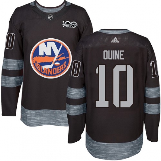 Men's Adidas New York Islanders 10 Alan Quine Premier Black 1917-2017 100th Anniversary NHL Jersey