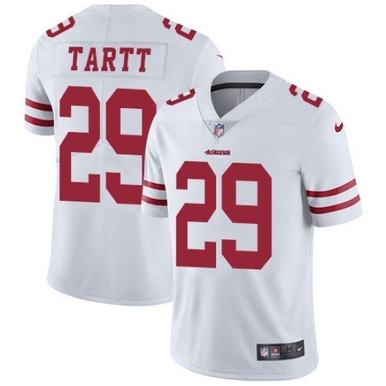 Men's Nike San Francisco 49ers 29 Jaquiski Tartt White Vapor Untouchable Limited Player NFL Jersey