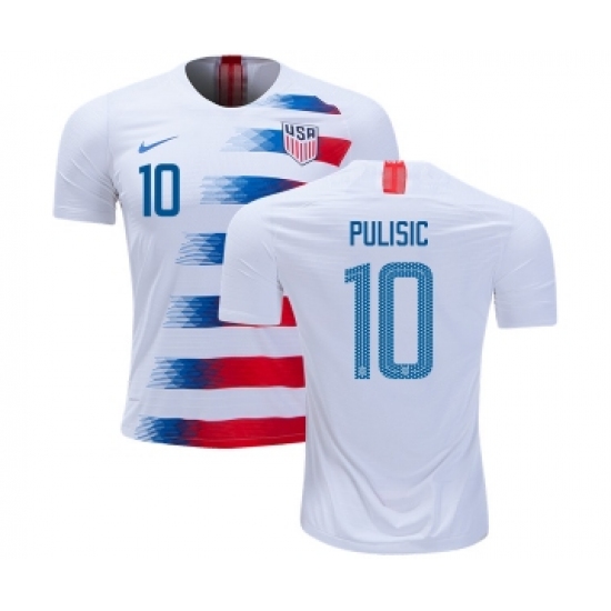 USA 10 Pulisic Home Kid Soccer Country Jersey