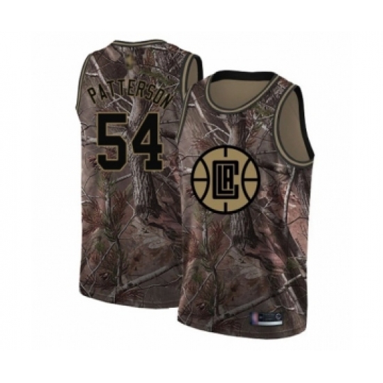 Men's Los Angeles Clippers 54 Patrick Patterson Swingman Camo Realtree Collection Basketball Jersey