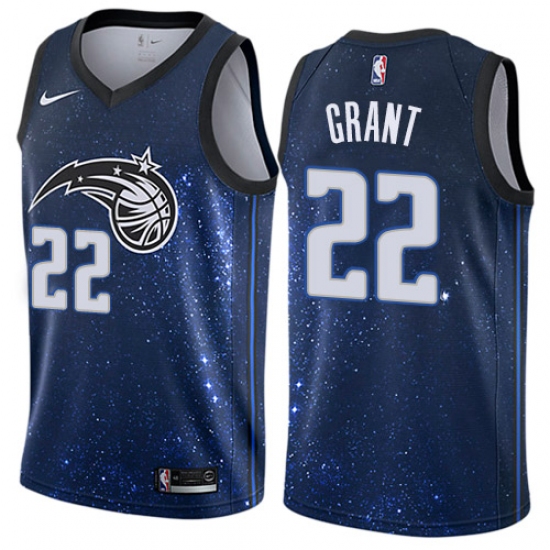 Women's Nike Orlando Magic 22 Jerian Grant Swingman Blue NBA Jersey - City Edition