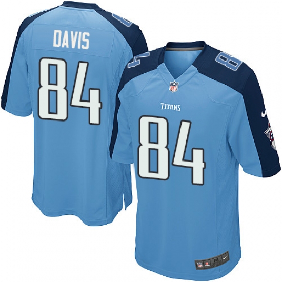 Men's Nike Tennessee Titans 84 Corey Davis Game Light Blue Team Color NFL Jersey