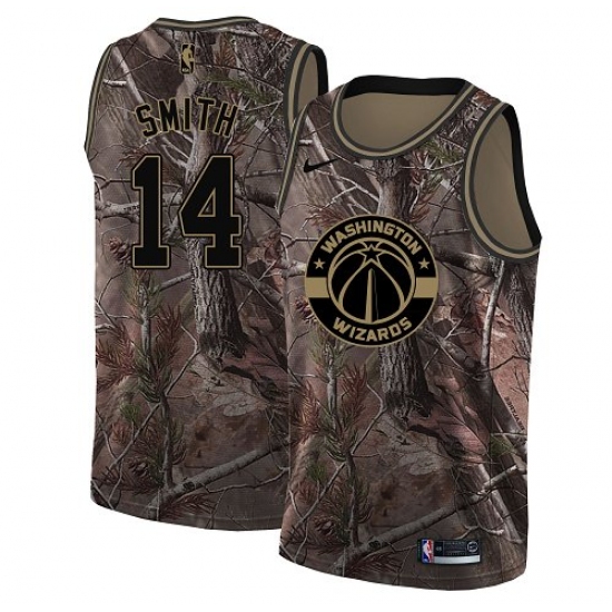 Women's Nike Washington Wizards 14 Jason Smith Swingman Camo Realtree Collection NBA Jersey