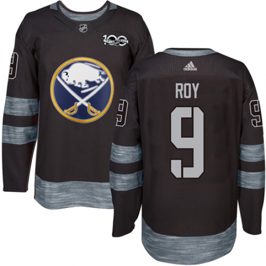 Men's Adidas Buffalo Sabres 9 Derek Roy Premier Black 1917-2017 100th Anniversary NHL Jersey