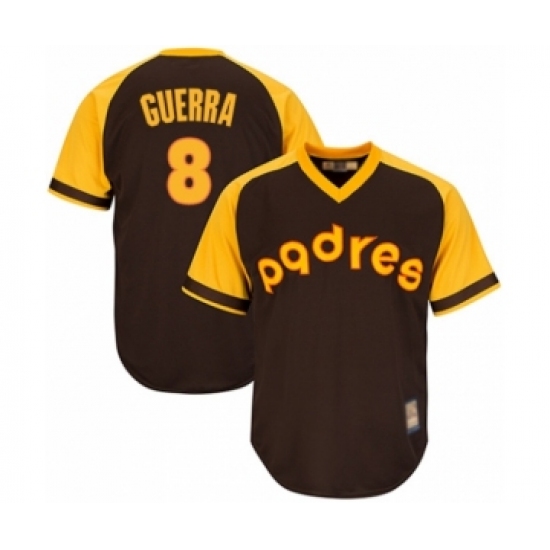 Youth San Diego Padres 8 Javy Guerra Authentic Brown Alternate Cooperstown Cool Base Baseball Player Jersey