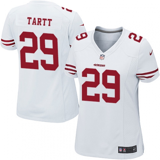 Women's Nike San Francisco 49ers 29 Jaquiski Tartt Game White NFL Jersey