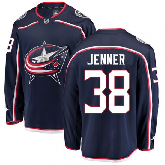 Youth Columbus Blue Jackets 38 Boone Jenner Fanatics Branded Navy Blue Home Breakaway NHL Jersey