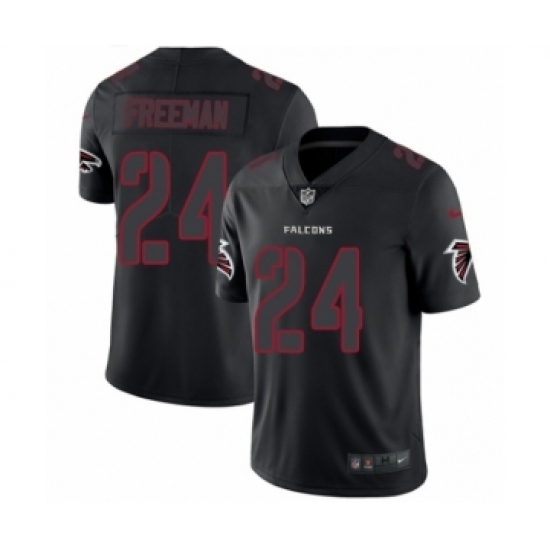 Men's Nike Atlanta Falcons 24 Devonta Freeman Limited Black Rush Impact NFL Jersey