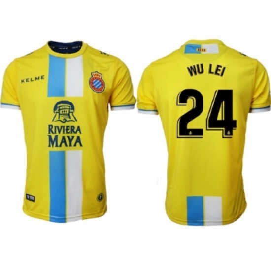 Espanyol 24 Wu Lei Third Soccer Club Jersey