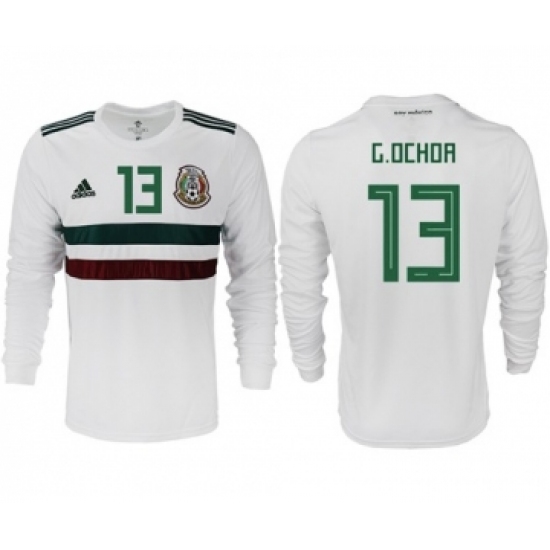 Mexico 13 G.Ochoa Away Long Sleeves Soccer Country Jersey