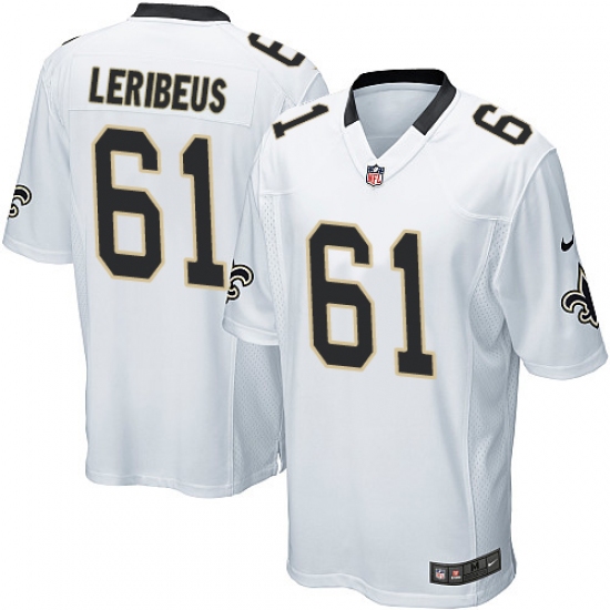 Men's Nike New Orleans Saints 61 Josh LeRibeus Game White NFL Jersey