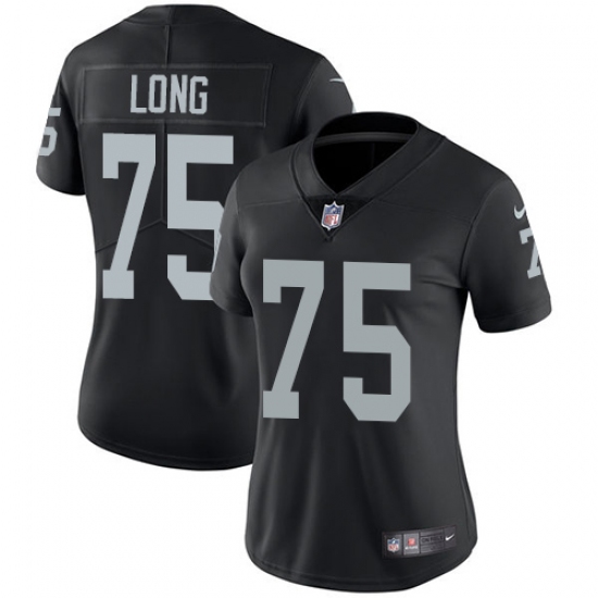 Women's Nike Oakland Raiders 75 Howie Long Black Team Color Vapor Untouchable Limited Player NFL Jersey