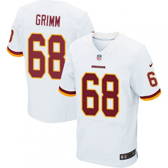 Men's Nike Washington Redskins 68 Russ Grimm Elite White NFL Jersey