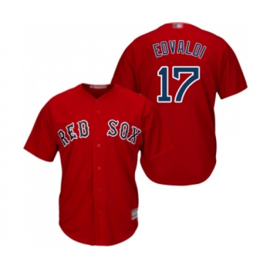 Men's Boston Red Sox 17 Nathan Eovaldi Replica Red Alternate Home Cool Base Baseball Jersey