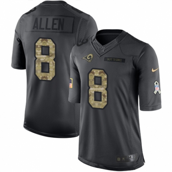 Youth Nike Los Angeles Rams 8 Brandon Allen Limited Black 2016 Salute to Service NFL Jersey