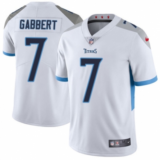 Youth Nike Tennessee Titans 7 Blaine Gabbert White Vapor Untouchable Elite Player NFL Jersey