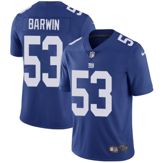 Men's Nike New York Giants 53 Connor Barwin Royal Blue Team Color Vapor Untouchable Limited Player NFL Jersey