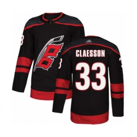 Men's Carolina Hurricanes 33 Fredrik Claesson Authentic Black Alternate Hockey Jersey