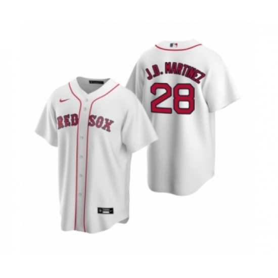 Men's Boston Red Sox 28 J.D. Martinez Nike White Replica Home Jersey