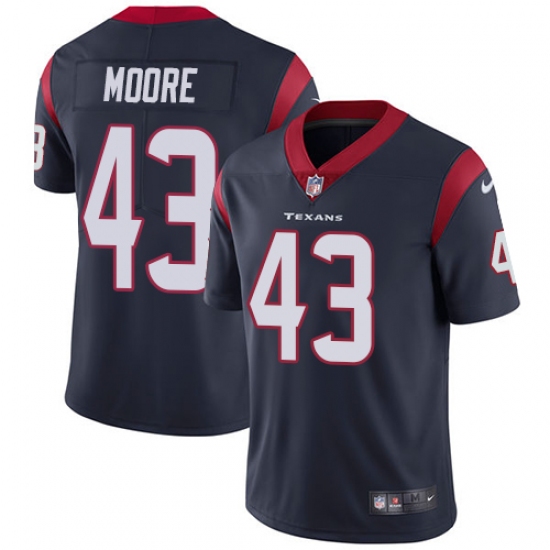 Men's Nike Houston Texans 43 Corey Moore Navy Blue Team Color Vapor Untouchable Limited Player NFL Jersey