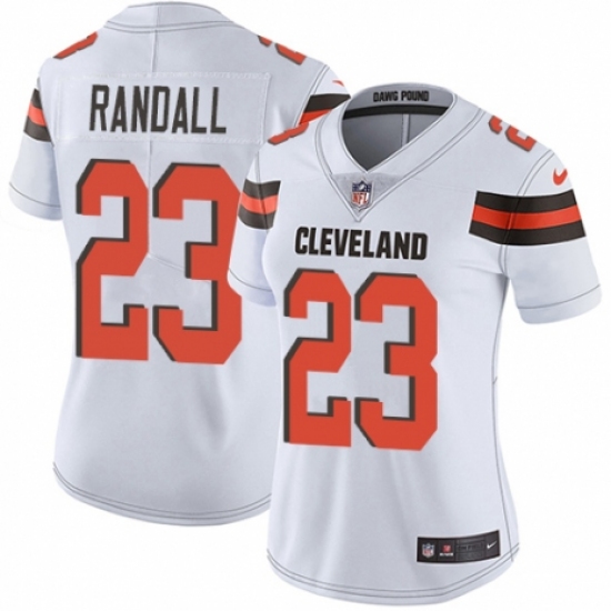 Women's Nike Cleveland Browns 23 Damarious Randall White Vapor Untouchable Limited Player NFL Jersey