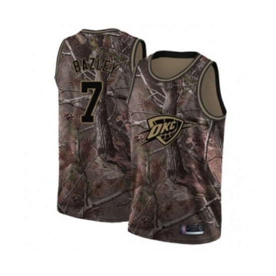 Women's Oklahoma City Thunder 7 Darius Bazley Swingman Camo Realtree Collection Basketball Jersey