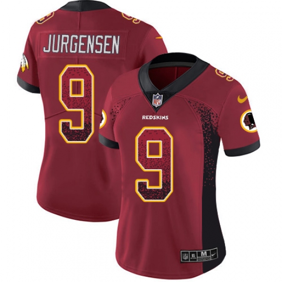 Women's Nike Washington Redskins 9 Sonny Jurgensen Limited Red Rush Drift Fashion NFL Jersey