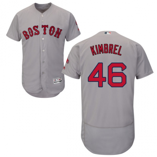 Men's Majestic Boston Red Sox 46 Craig Kimbrel Grey Road Flex Base Authentic Collection MLB Jersey