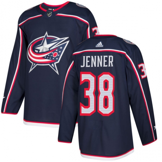 Youth Adidas Columbus Blue Jackets 38 Boone Jenner Premier Navy Blue Home NHL Jersey