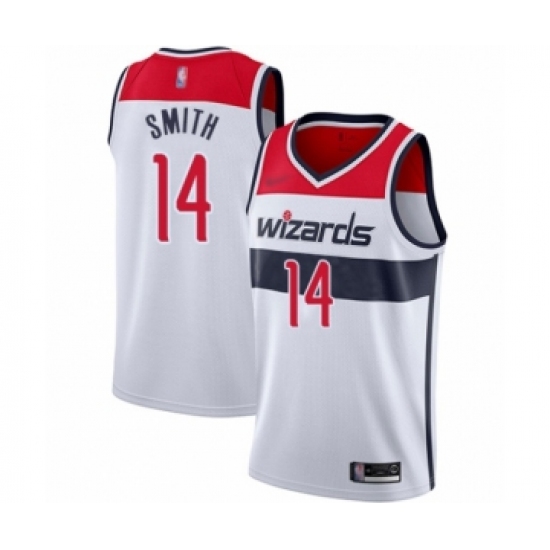 Women's Washington Wizards 14 Ish Smith Swingman White Basketball Jersey - Association Edition