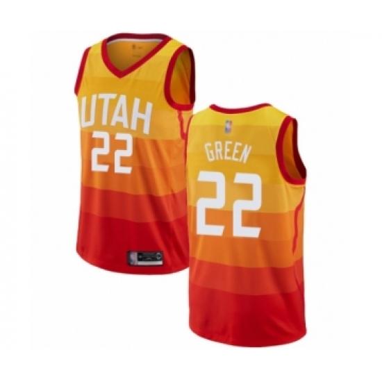 Women's Utah Jazz 22 Jeff Green Swingman Orange Basketball Jersey - City Edition