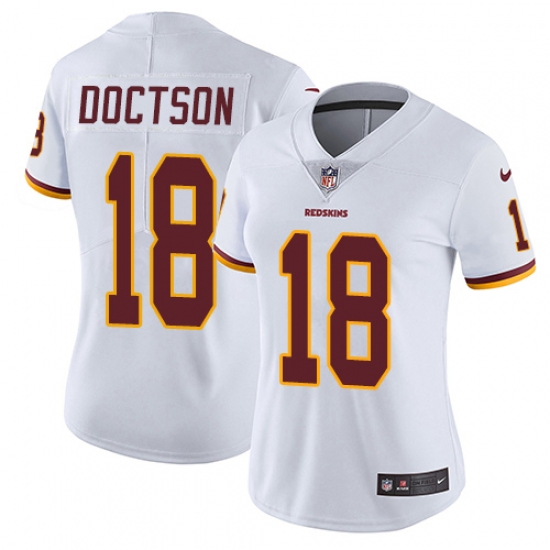 Women's Nike Washington Redskins 18 Josh Doctson White Vapor Untouchable Limited Player NFL Jersey