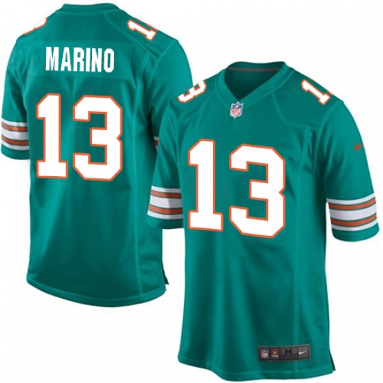 Men's Nike Miami Dolphins 13 Dan Marino Game Aqua Green Alternate NFL Jersey