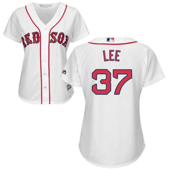 Women's Majestic Boston Red Sox 37 Bill Lee Replica White Home MLB Jersey