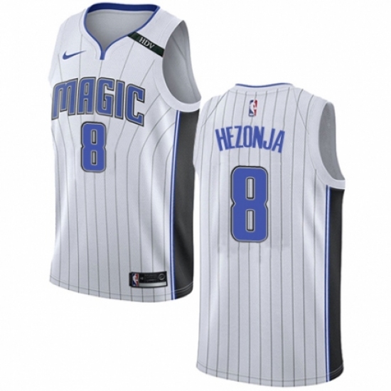 Men's Nike Orlando Magic 8 Mario Hezonja Swingman NBA Jersey - Association Edition