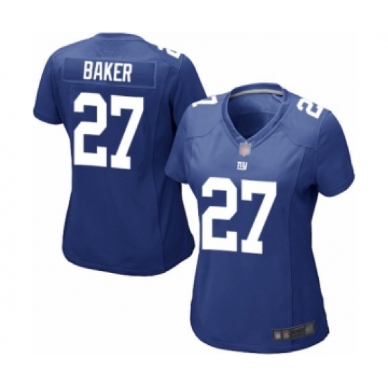 Women's New York Giants 27 Deandre Baker Game Royal Blue Team Color Football Jersey