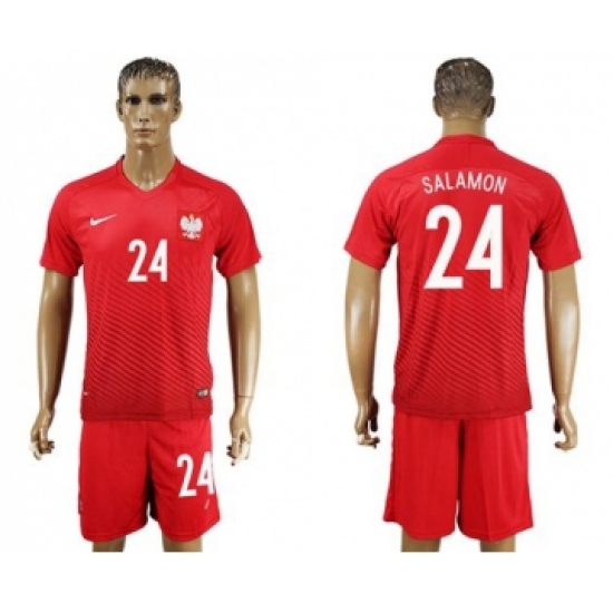 Poland 24 Salamon Away Soccer Country Jersey